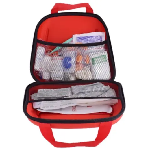 Home and Office First Aid Kit Case Open